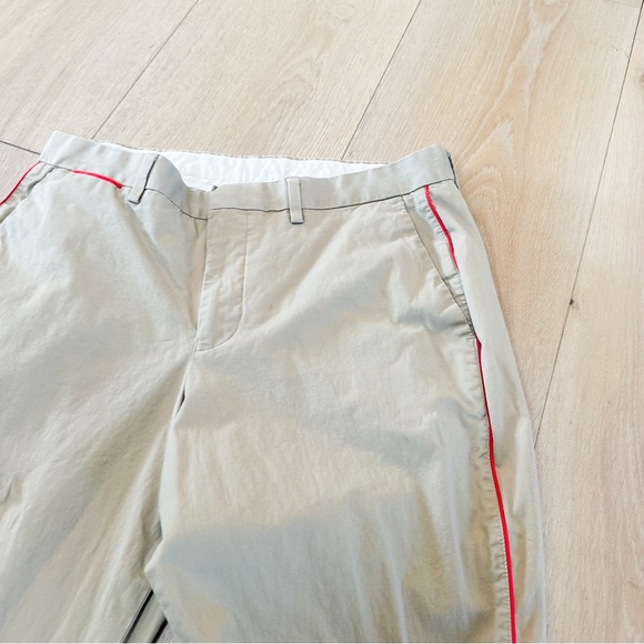 Calvin Klein Khaki Chinos with Red Stripe - Picture 6 of 11